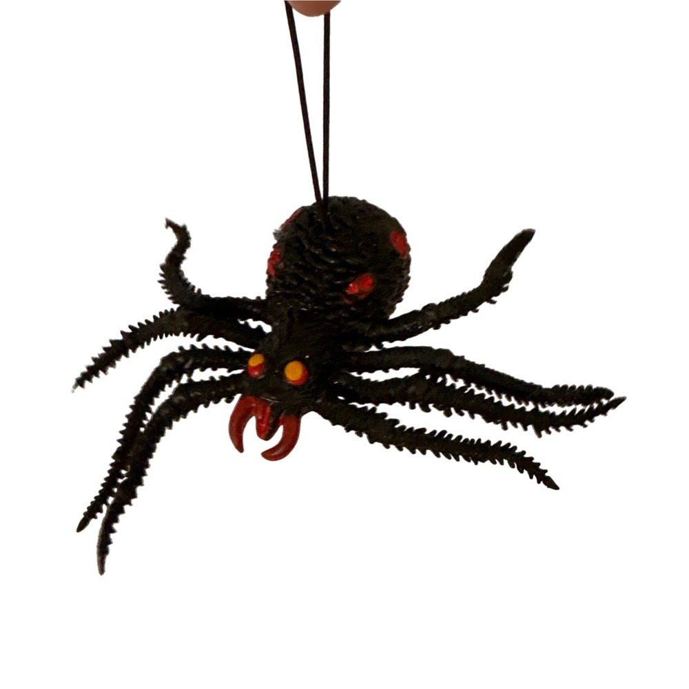 1990s Halloween Black Spider Decoration Hanging Scary Prop‎ Decor Creepy Horror